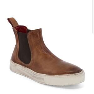 BED STU Whitney High Top Leather Slip-On Sneakers Rustic Tan Size 9.5